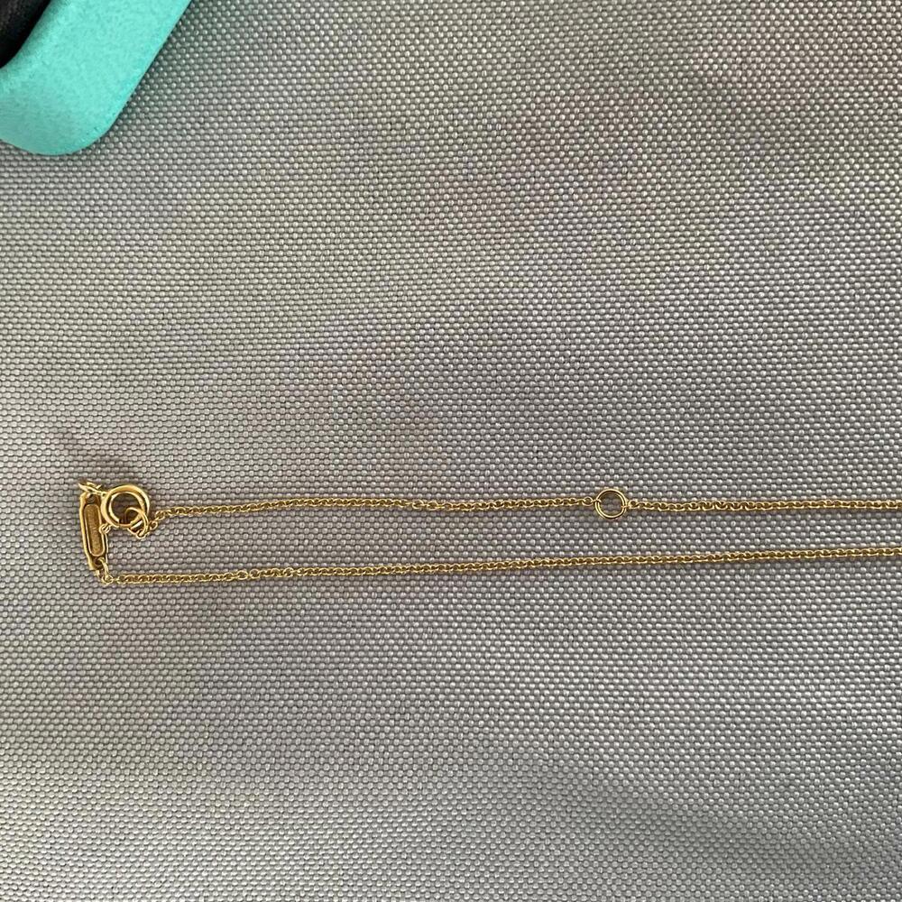 Tiffany & Co. 18K Return to Tiffany Heart tag Necklace Adjustable 16-18” Chain - Picture 5 of 9